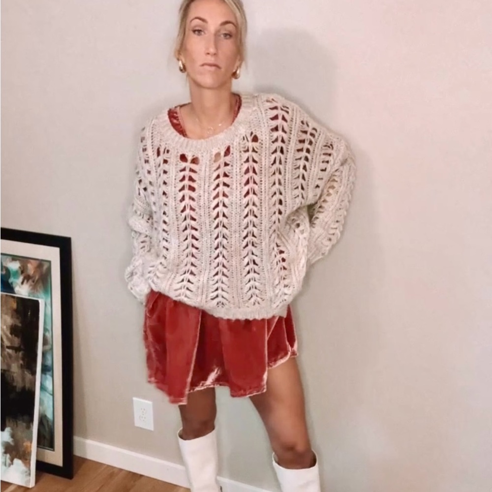 Mango Mojito distressed sweater